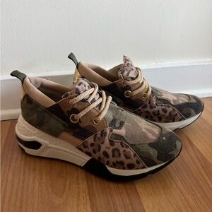 Steve Madden Camouflage and Leopard Print Sneakers